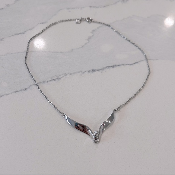 Vintage Sarah Coventry Silver Tone Bird In Flight Choker - Picture 5 of 10